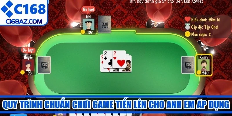 Quy trình chuẩn chơi game tiến lên cho anh em áp dụng