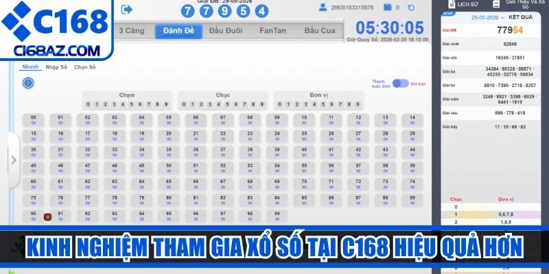 Kinh nghiệm tham gia xổ số tại C168 hiệu quả hơn